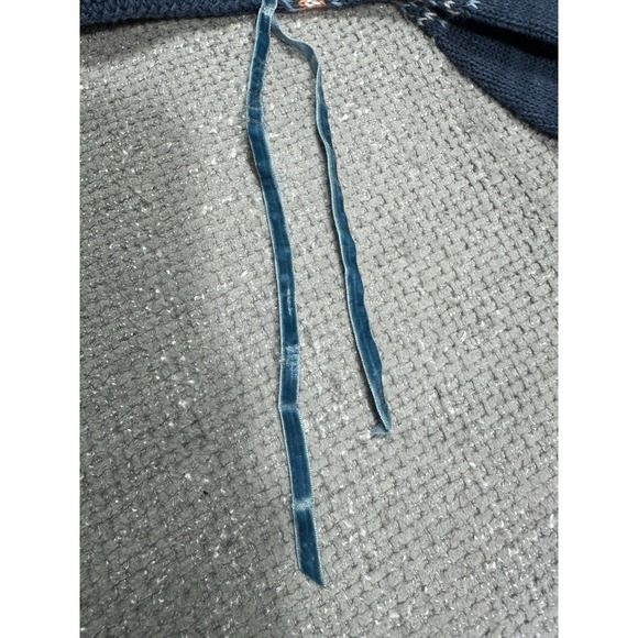 Vintage Tiara International Sweater Womens XL Blue Cardigan Fair Isle Knit Y2K - Picture 8 of 8